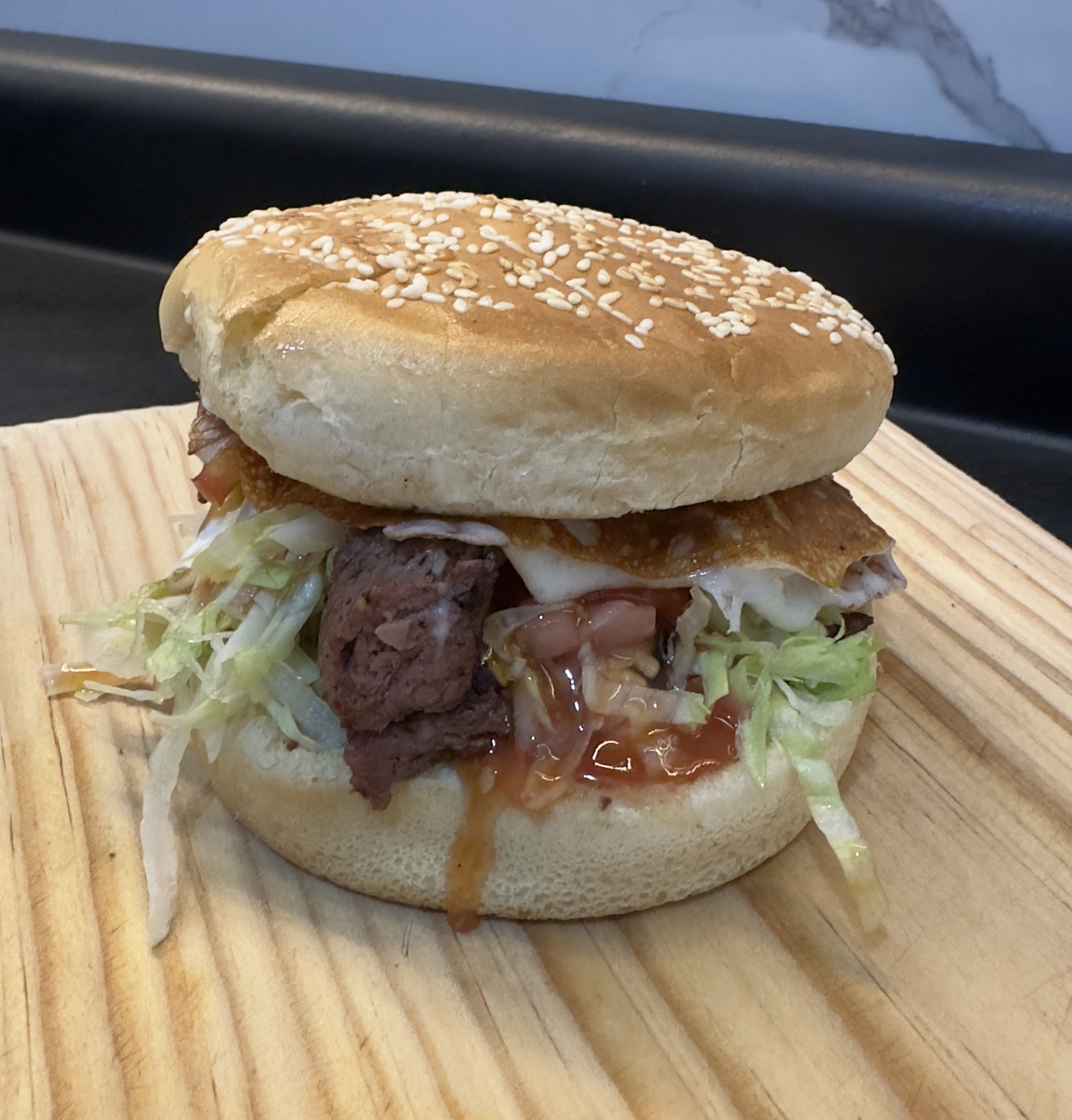 Hamburguesa arrachera